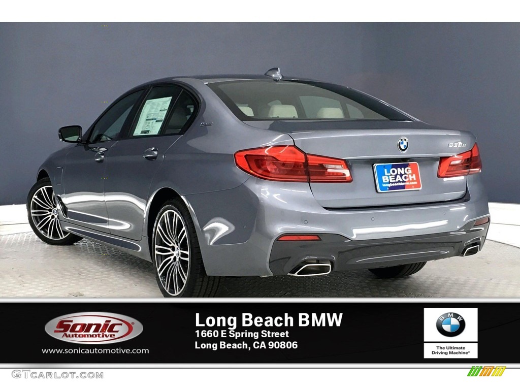 2019 5 Series 530e iPerformance Sedan - Bluestone Metallic / Ivory White photo #2