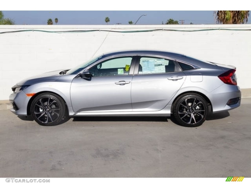 Lunar Silver Metallic 2020 Honda Civic Sport Sedan Exterior Photo #136057944