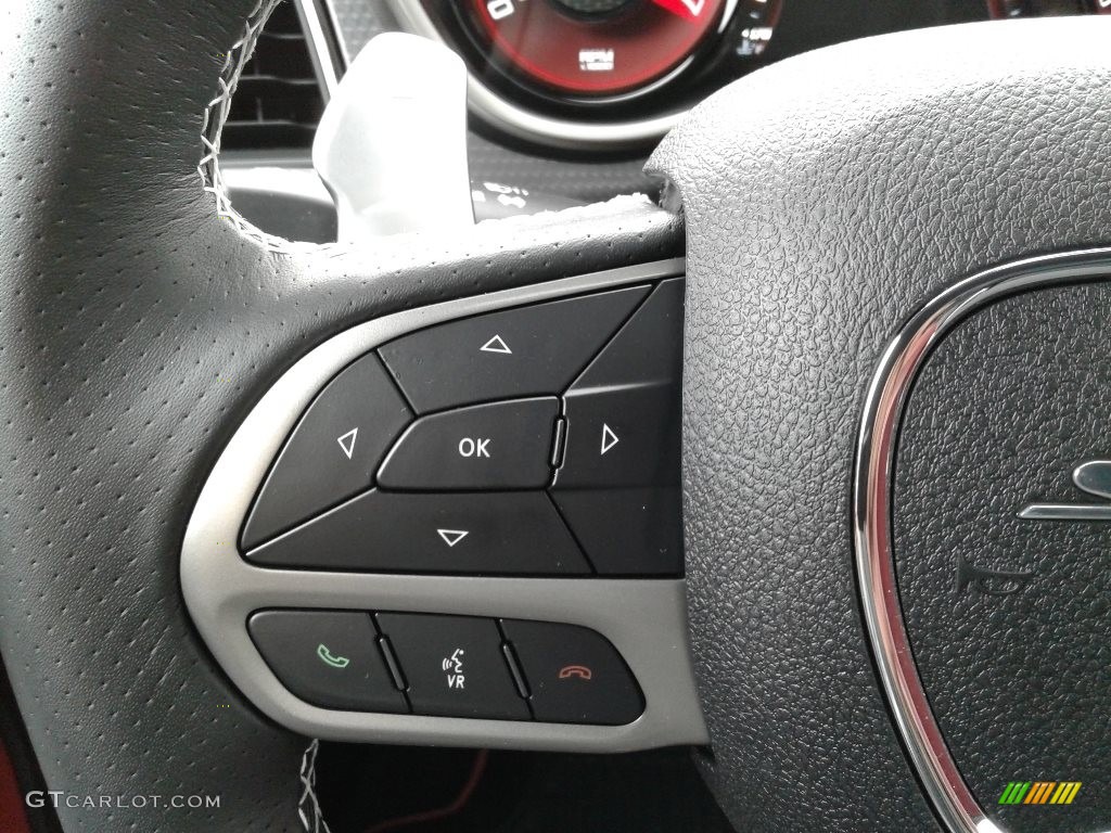2019 Dodge Challenger SRT Hellcat Redeye Widebody Demonic Red/Black Steering Wheel Photo #136059084