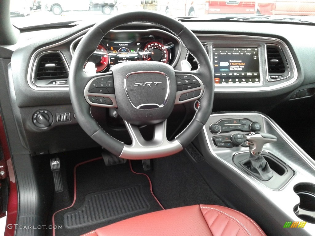 2019 Dodge Challenger SRT Hellcat Redeye Widebody Demonic Red/Black Steering Wheel Photo #136059588