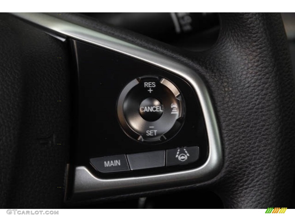 2020 Honda Civic LX Sedan Black Steering Wheel Photo #136060677