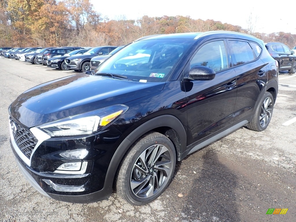 Black Noir Pearl 2020 Hyundai Tucson Sport AWD Exterior Photo #136065954
