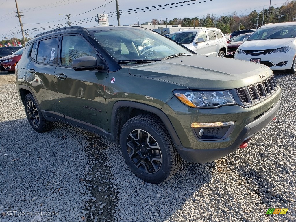 2019 Compass Trailhawk 4x4 - Olive Green Pearl / Black photo #1