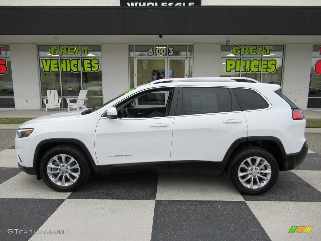 2019 Cherokee Latitude - Bright White / Black/Light Frost Beige photo #1