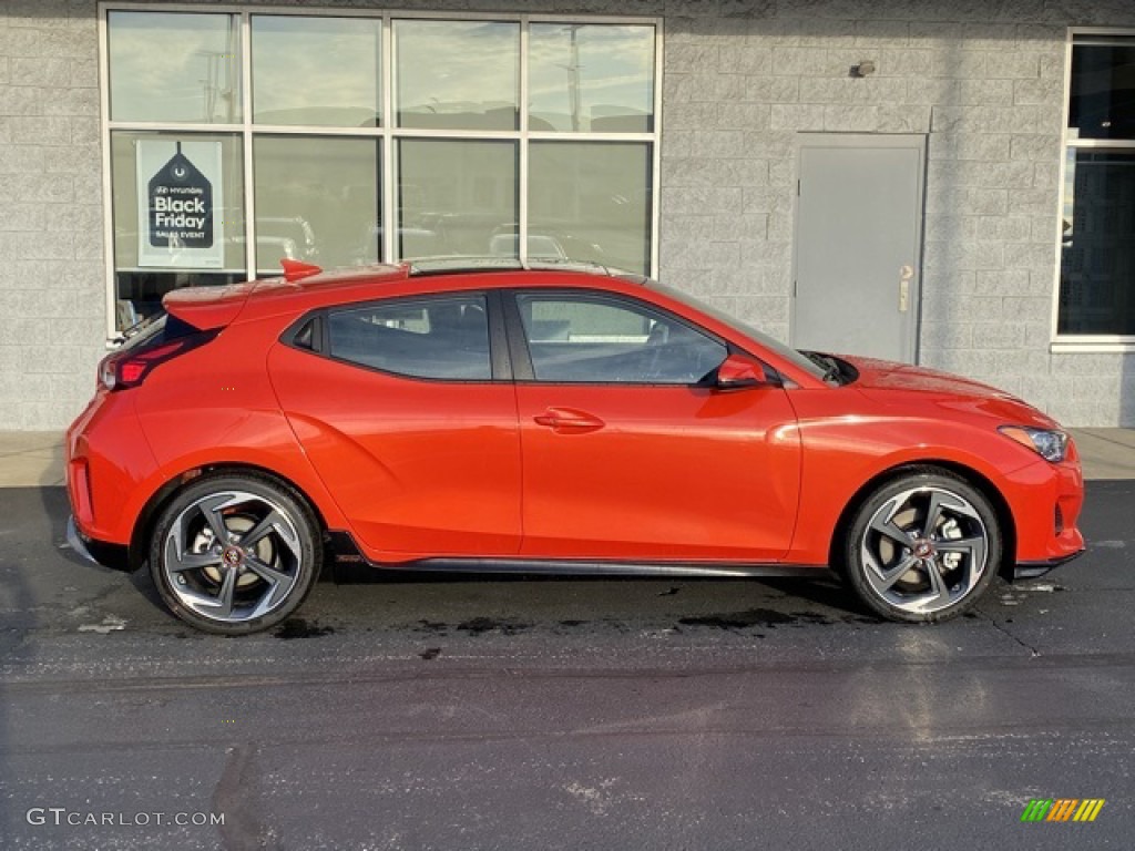 Sunset Orange 2020 Hyundai Veloster Turbo Exterior Photo #136070973