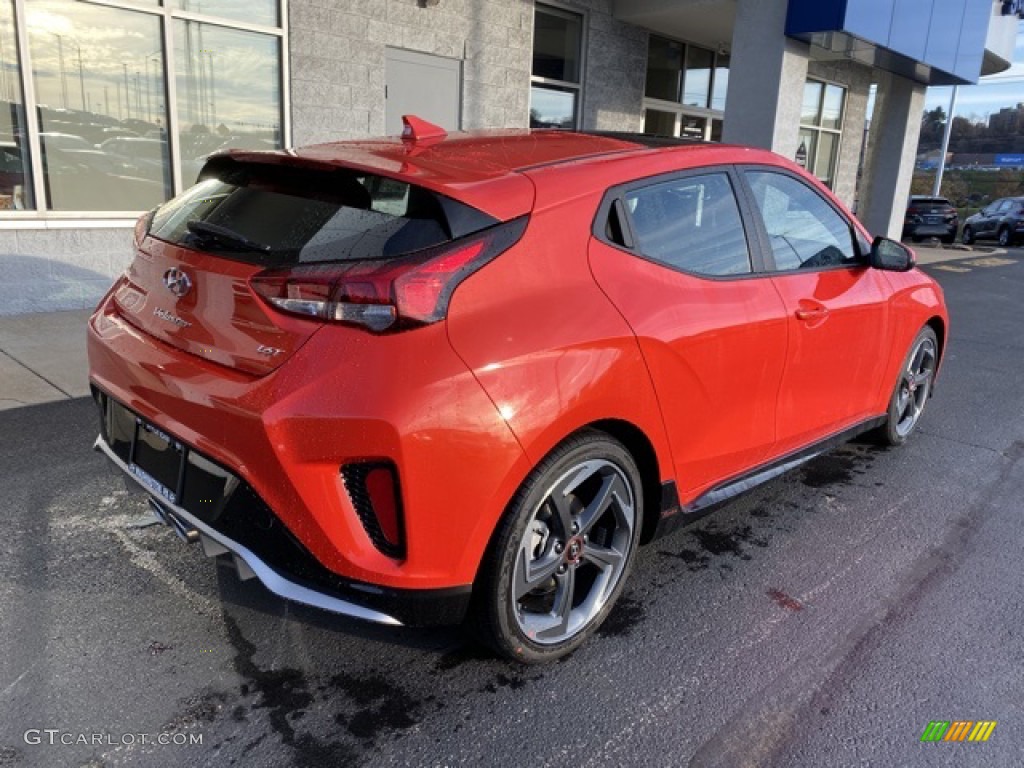 2020 Veloster Turbo - Sunset Orange / Black photo #4