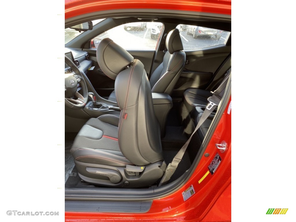 Black Interior 2020 Hyundai Veloster Turbo Photo #136071315