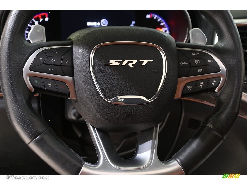 2015 Jeep Grand Cherokee SRT 4x4 SRT Black/Sepia Steering Wheel Photo #136071963