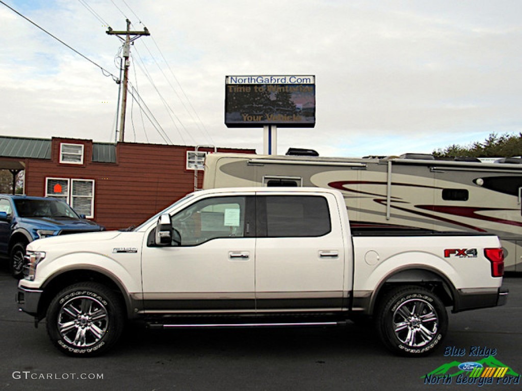 2019 F150 Lariat SuperCrew 4x4 - White Platinum / Black photo #2