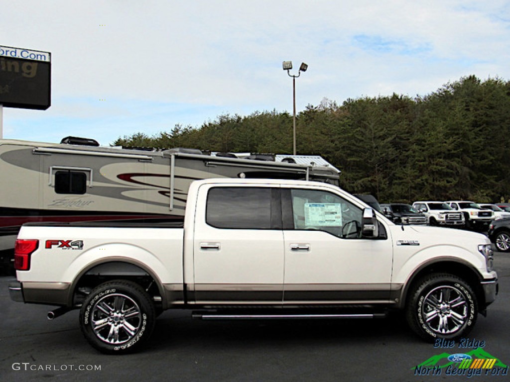 2019 F150 Lariat SuperCrew 4x4 - White Platinum / Black photo #6