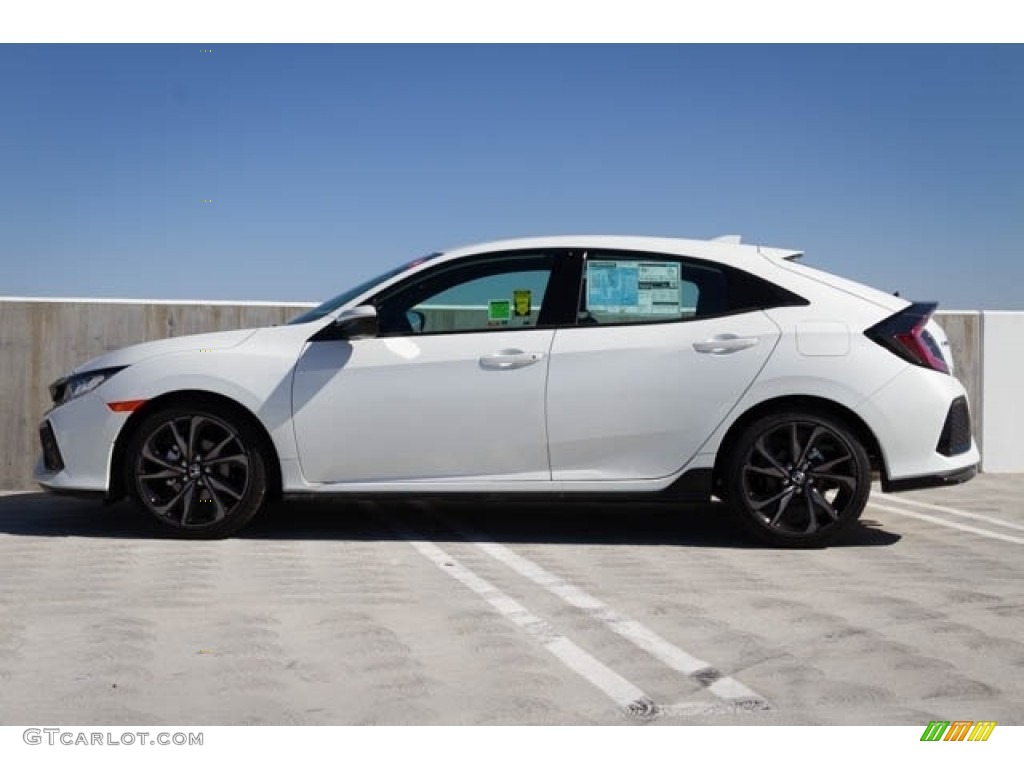 2020 Civic Sport Hatchback - Platinum White Pearl / Black photo #5