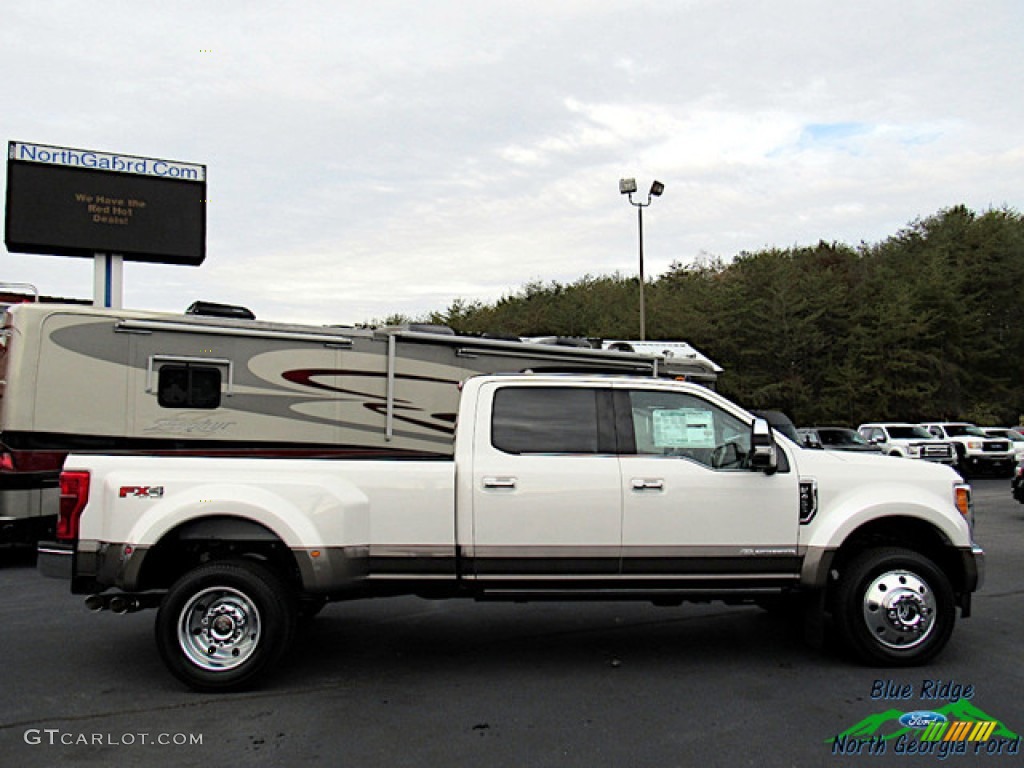 2019 F450 Super Duty King Ranch Crew Cab 4x4 - White Platinum Metallic Tri-Coat / King Ranch Java photo #6