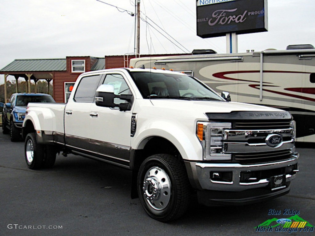 2019 F450 Super Duty King Ranch Crew Cab 4x4 - White Platinum Metallic Tri-Coat / King Ranch Java photo #7