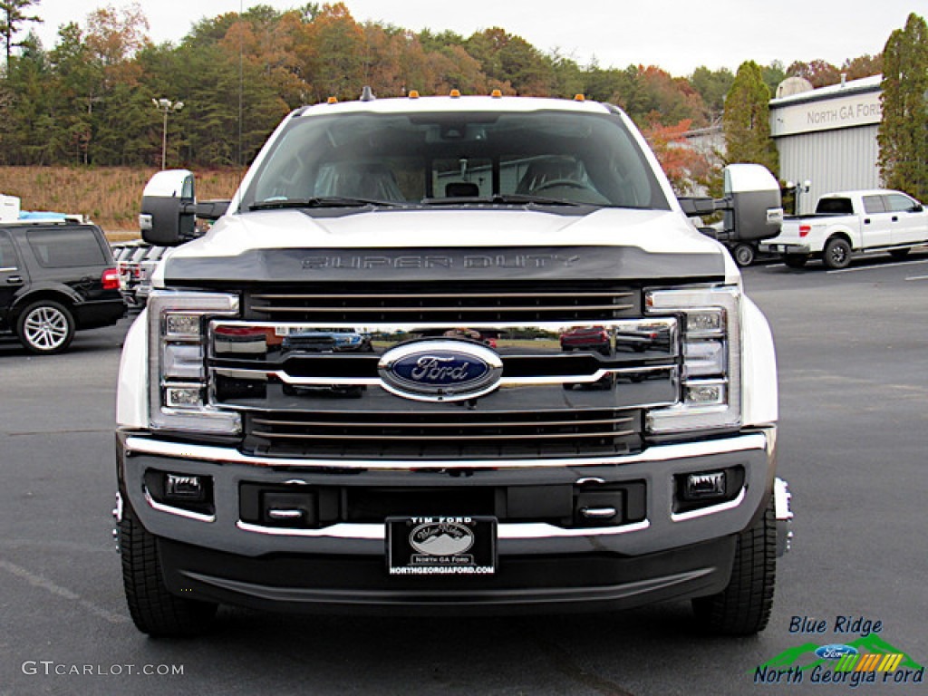 2019 F450 Super Duty King Ranch Crew Cab 4x4 - White Platinum Metallic Tri-Coat / King Ranch Java photo #8