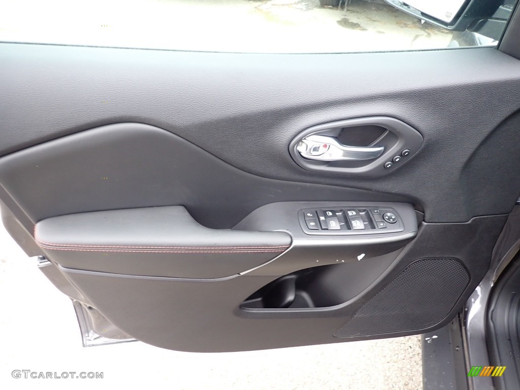 2020 Jeep Cherokee Trailhawk 4x4 Black Door Panel Photo #136080021