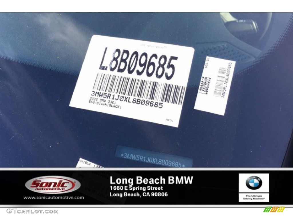 2020 3 Series 330i Sedan - Jet Black / Black photo #11