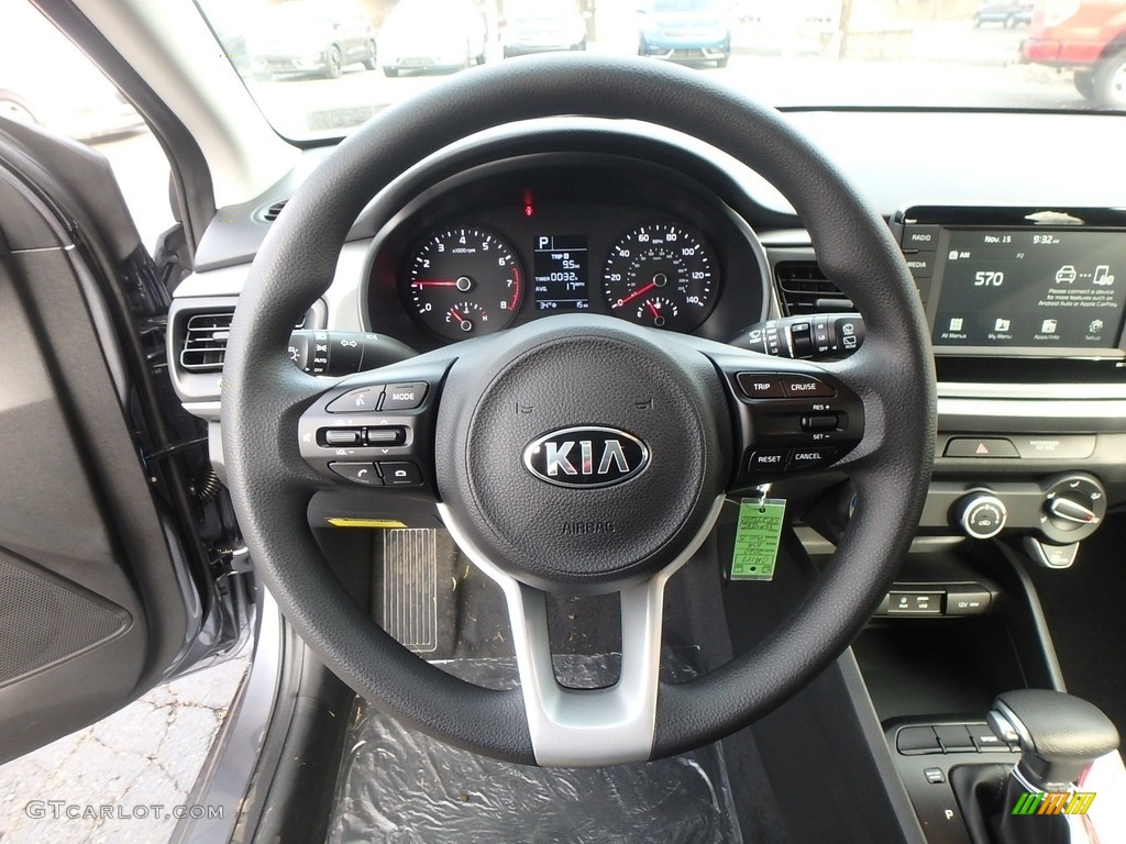 2020 Kia Rio S 5 Door Black Steering Wheel Photo #136090277
