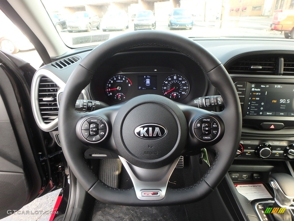 2020 Kia Soul GT-Line Black Steering Wheel Photo #136090874