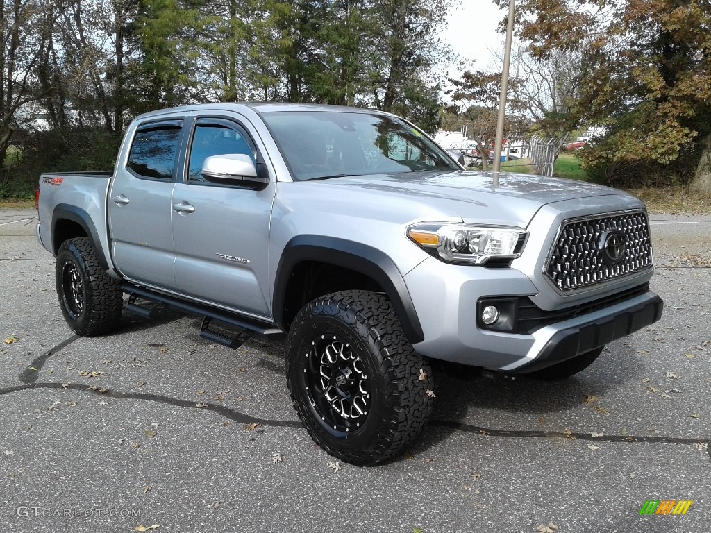Silver Sky Metallic 2019 Toyota Tacoma TRD Off-Road Double Cab 4x4 Exterior Photo #136092944