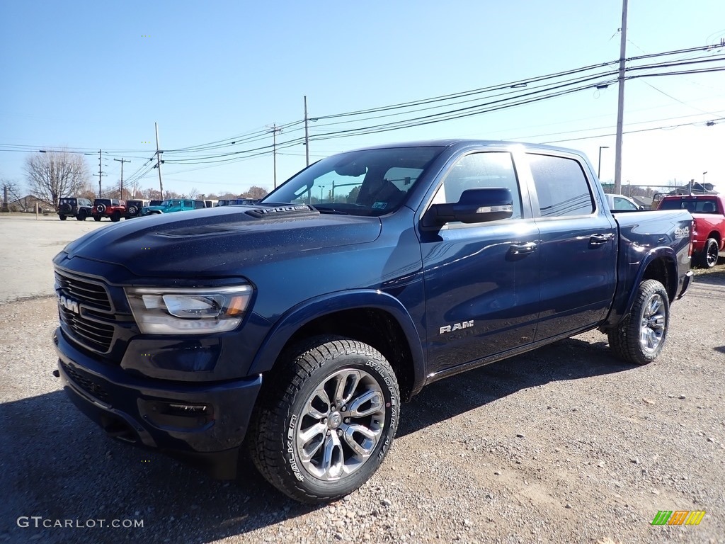 2020 1500 Laramie Crew Cab 4x4 - Patriot Blue Pearl / Black photo #1