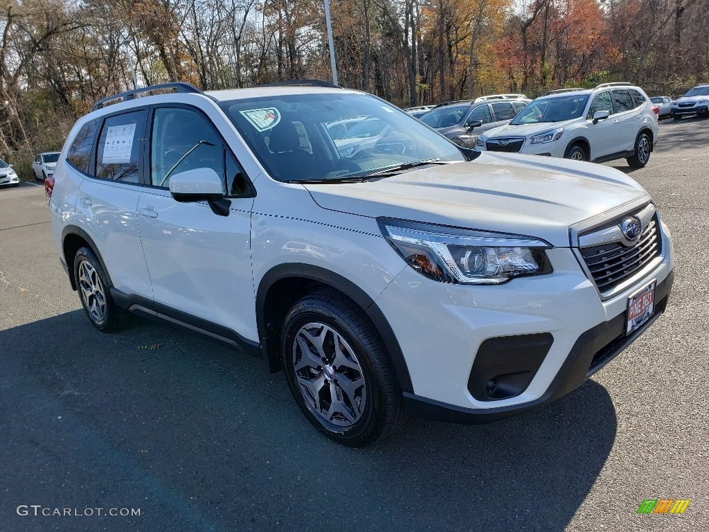 2020 Forester 2.5i Premium - Crystal White Pearl / Black photo #1