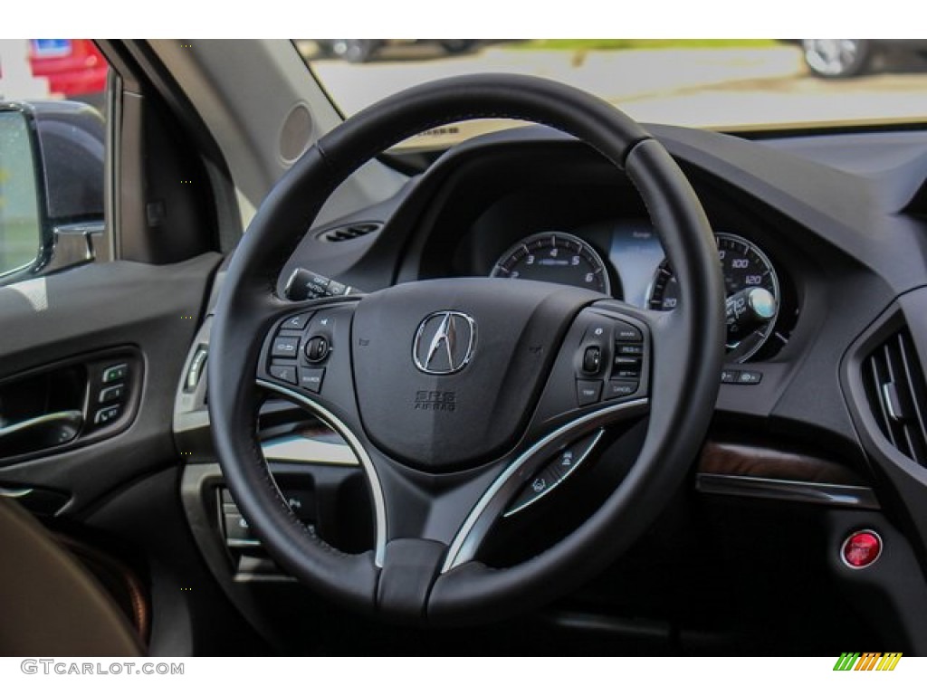 2020 Acura MDX Technology Espresso Steering Wheel Photo #136098086