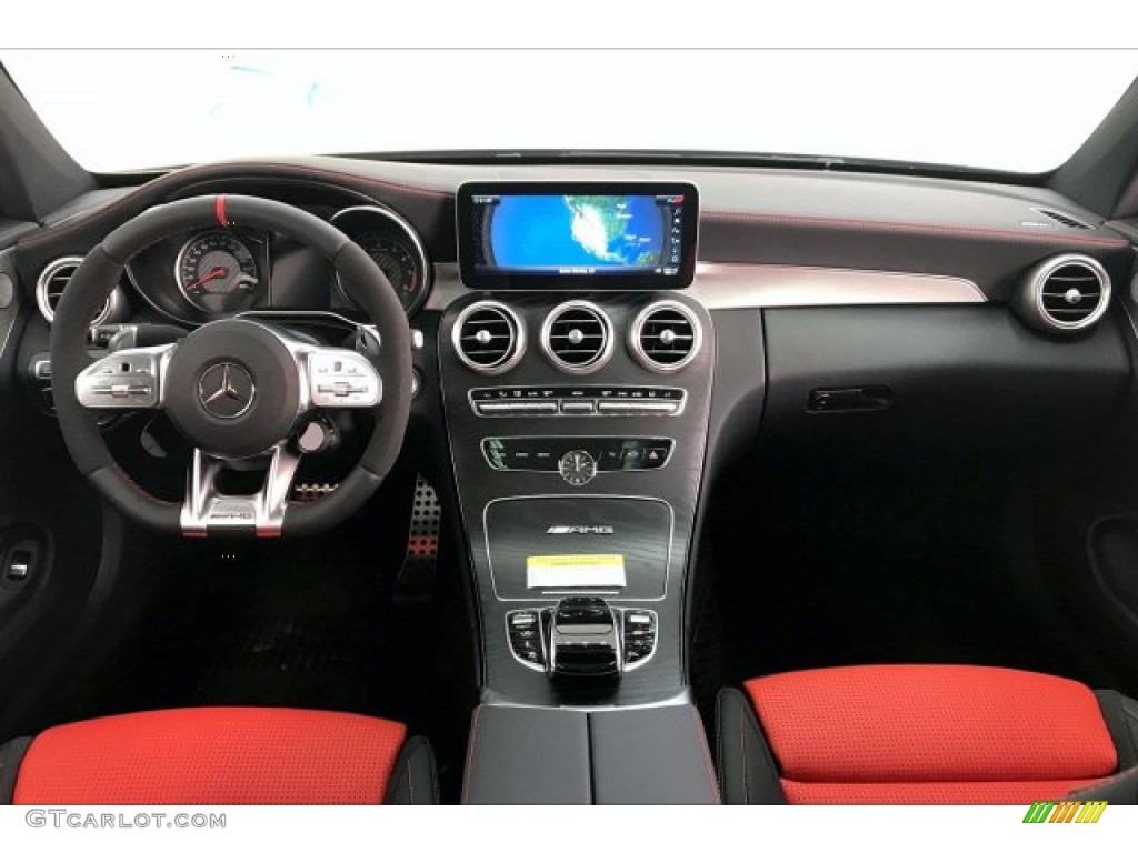 2020 Mercedes-Benz C AMG 63 Coupe Red Pepper/Black Dashboard Photo #136098449