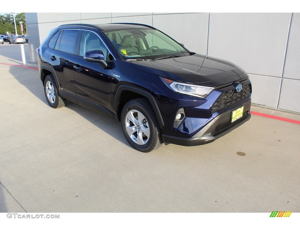 2019 RAV4 XLE AWD Hybrid - Blueprint / Black photo #2