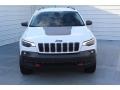 2019 Bright White Jeep Cherokee Trailhawk 4x4  photo #3