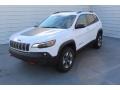 2019 Bright White Jeep Cherokee Trailhawk 4x4  photo #4