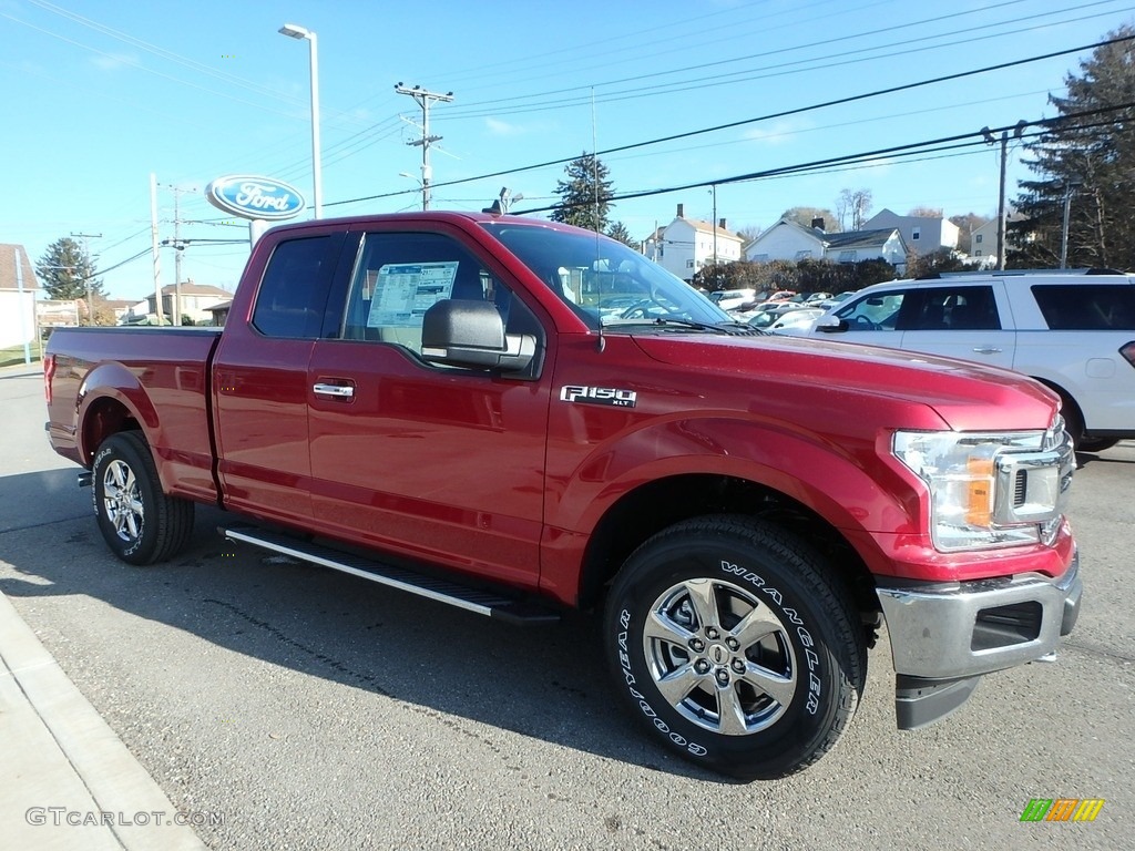 2019 F150 XLT SuperCab 4x4 - Ruby Red / Earth Gray photo #3