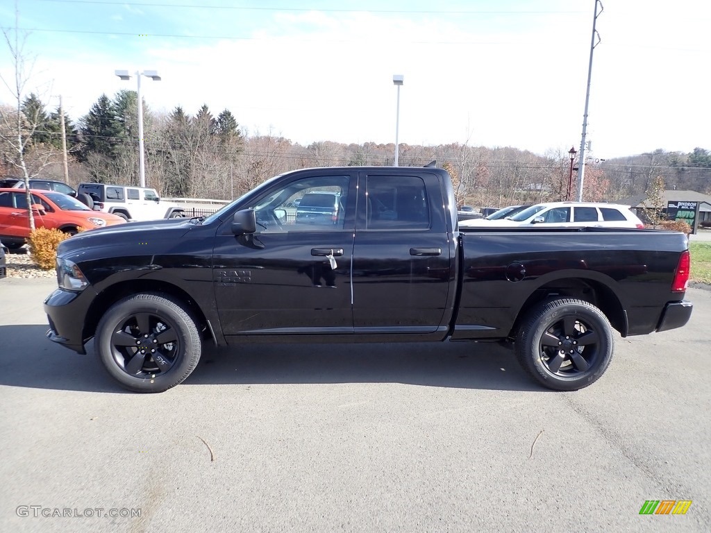 2019 1500 Classic Express Quad Cab 4x4 - Diamond Black Crystal Pearl / Black/Diesel Gray photo #2