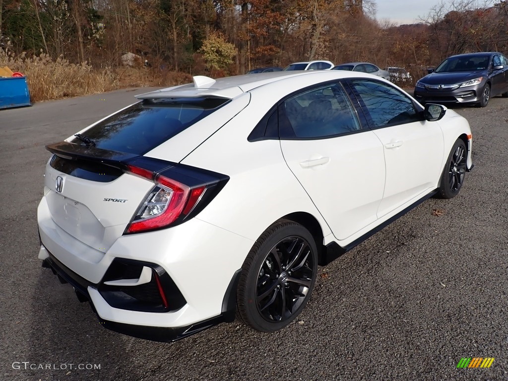 2020 Civic Sport Hatchback - Platinum White Pearl / Black photo #4