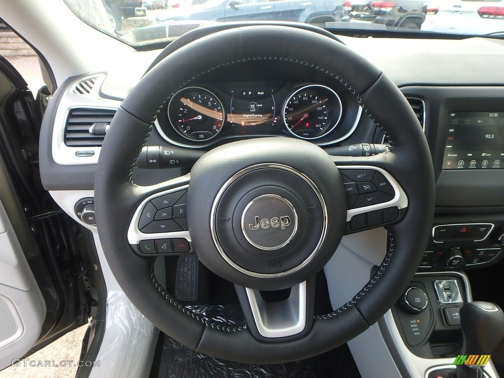 2020 Jeep Compass Latitude 4x4 Ski Gray/Black Steering Wheel Photo #136115993