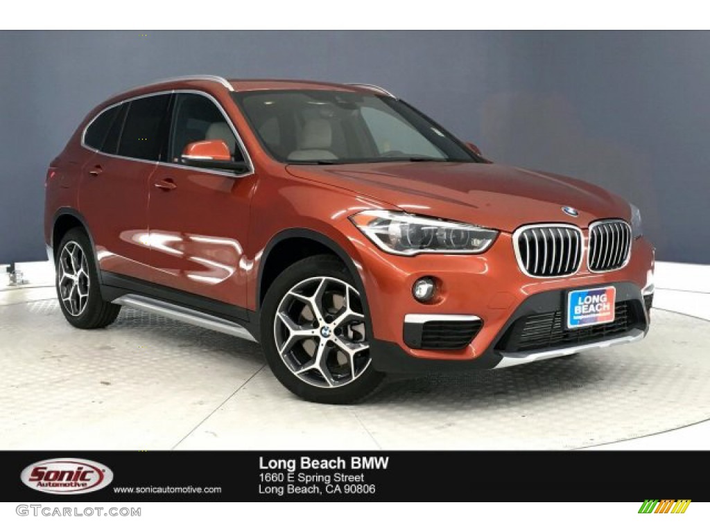 2019 X1 sDrive28i - Sunset Orange Metallic / Oyster/Black photo #1