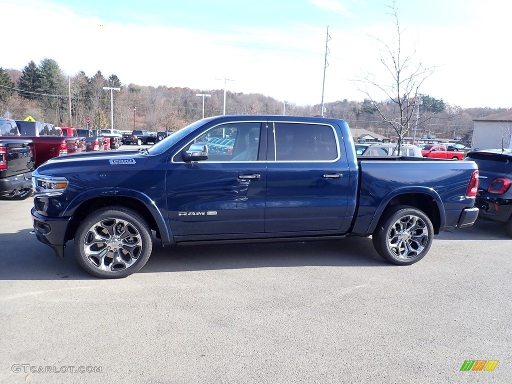 Patriot Blue Pearl 2020 Ram 1500 Longhorn Crew Cab 4x4 Exterior Photo #136116425