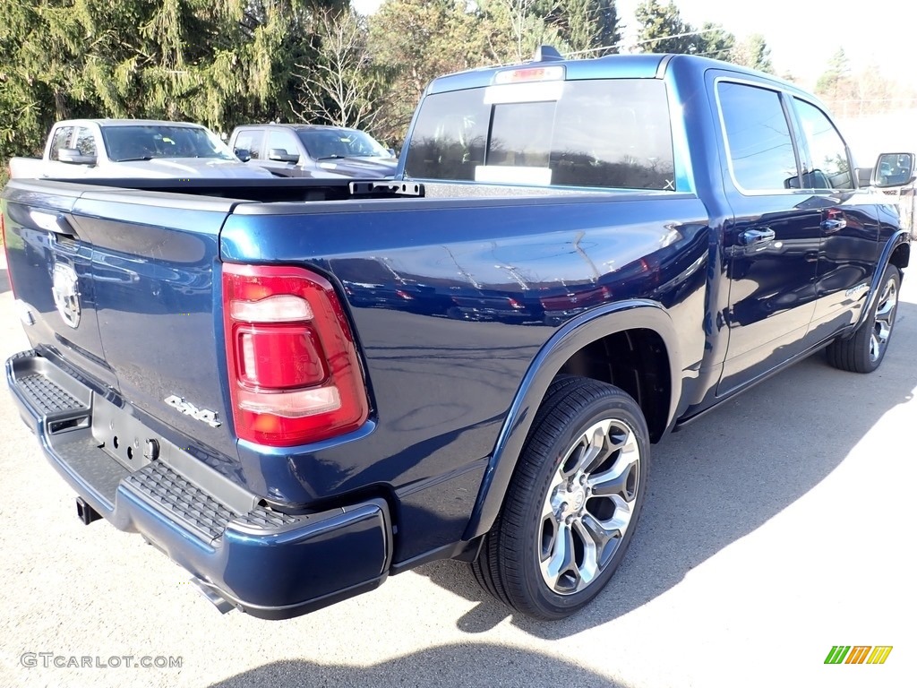 2020 1500 Longhorn Crew Cab 4x4 - Patriot Blue Pearl / Light Mountain Brown/Mountain Brown photo #5