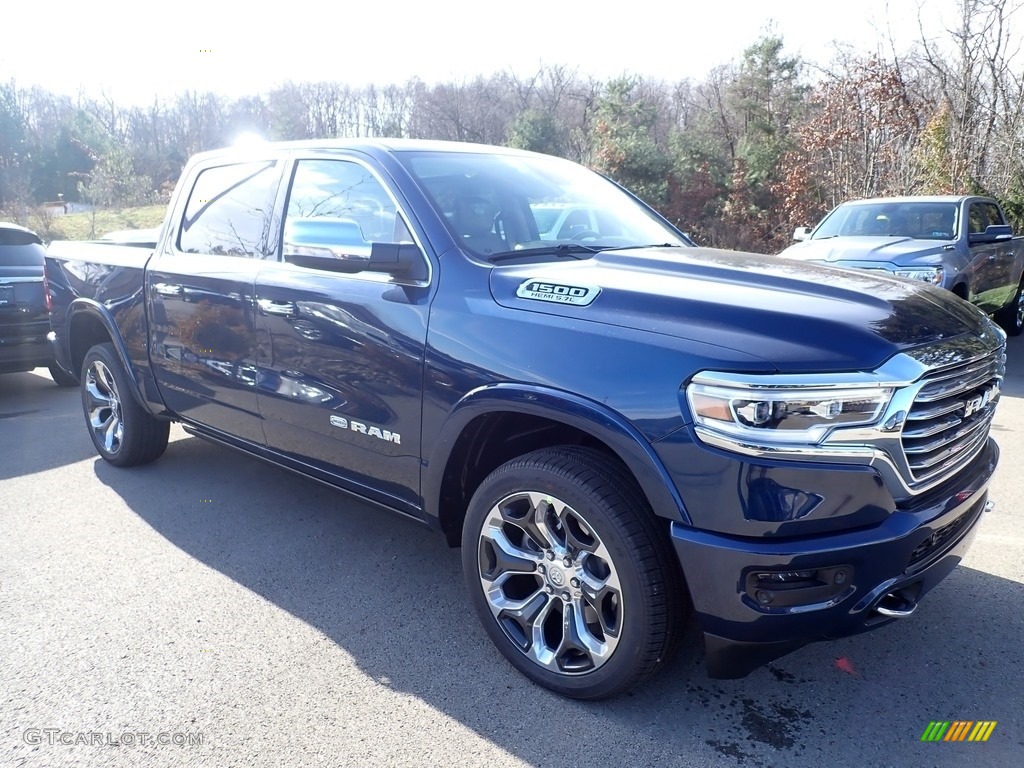 Patriot Blue Pearl 2020 Ram 1500 Longhorn Crew Cab 4x4 Exterior Photo #136116575