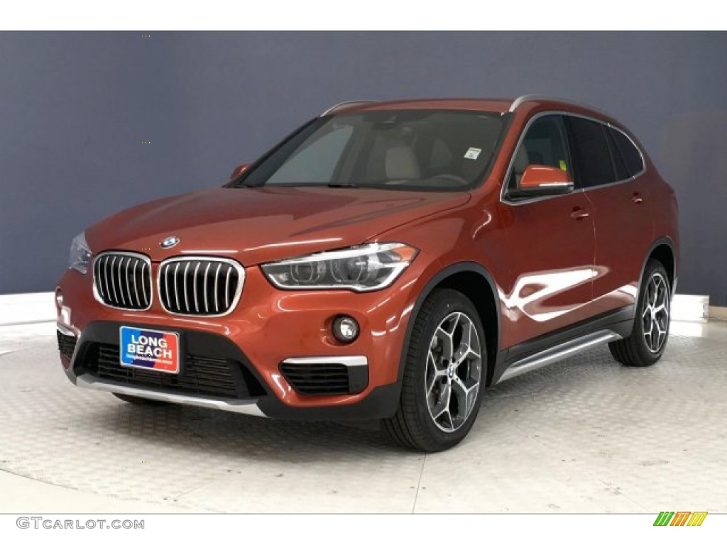 2019 X1 sDrive28i - Sunset Orange Metallic / Oyster/Black photo #12