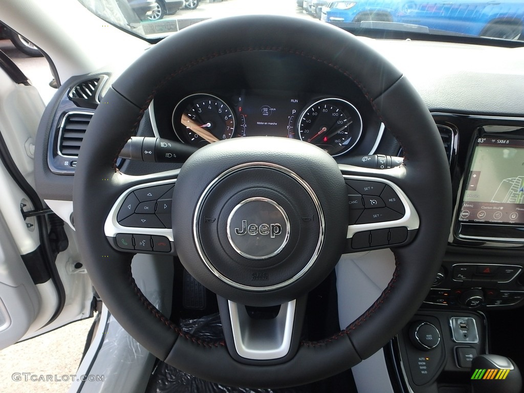 2020 Jeep Compass Limted 4x4 Ski Gray/Black Steering Wheel Photo #136117124