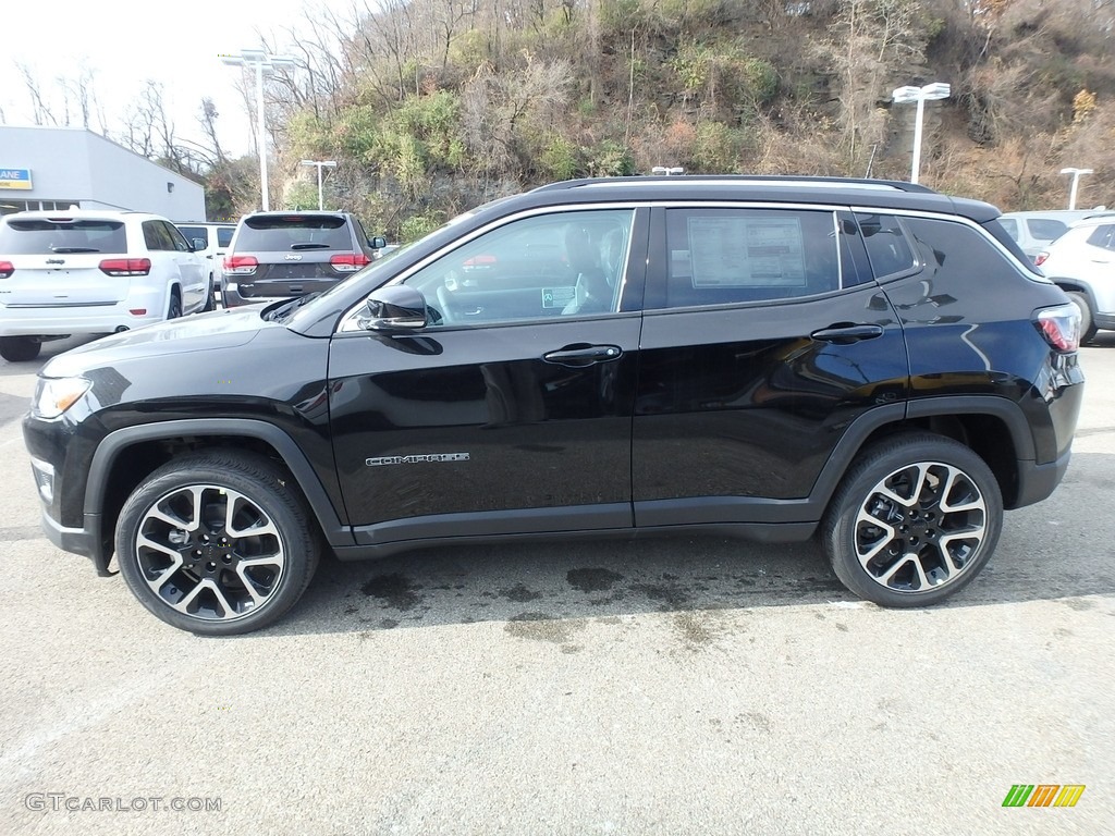 Diamond Black Crystal Pearl 2020 Jeep Compass Limted 4x4 Exterior Photo #136117244