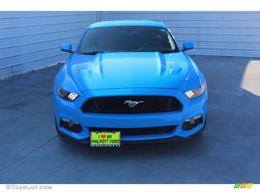 2017 Mustang GT Premium Coupe - Grabber Blue / Ebony photo #3