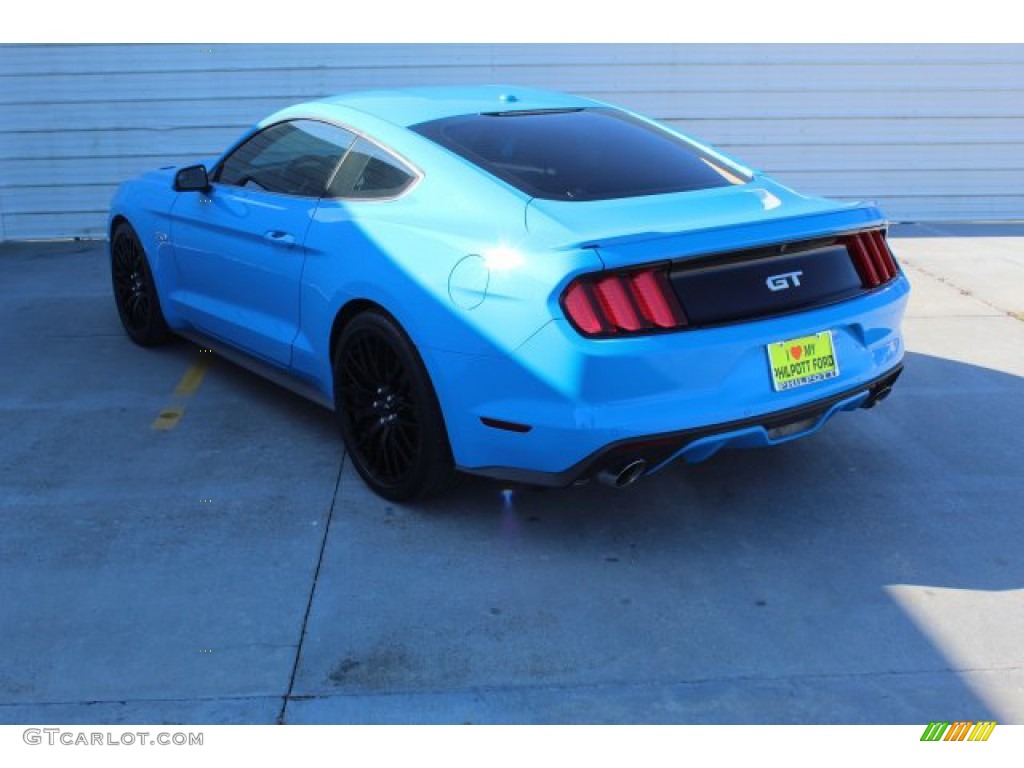 2017 Mustang GT Premium Coupe - Grabber Blue / Ebony photo #7