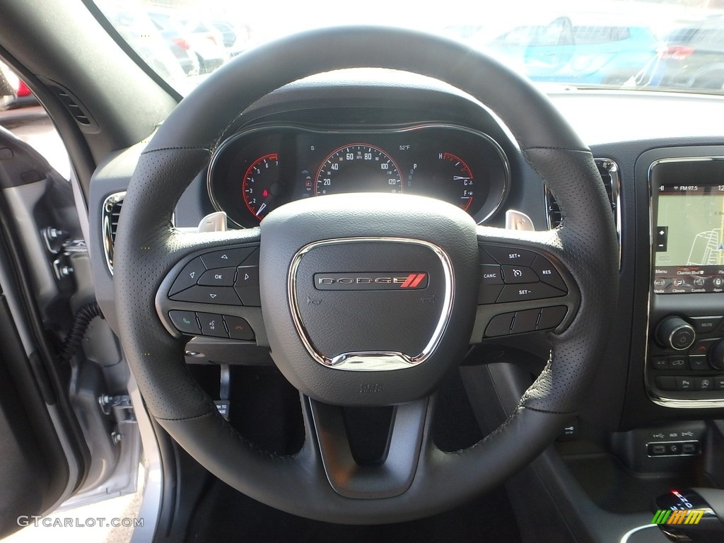 2020 Dodge Durango GT AWD Black Steering Wheel Photo #136120574