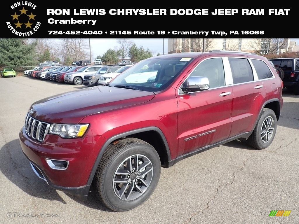 2020 Grand Cherokee Limited 4x4 - Velvet Red Pearl / Light Frost Beige/Black photo #1