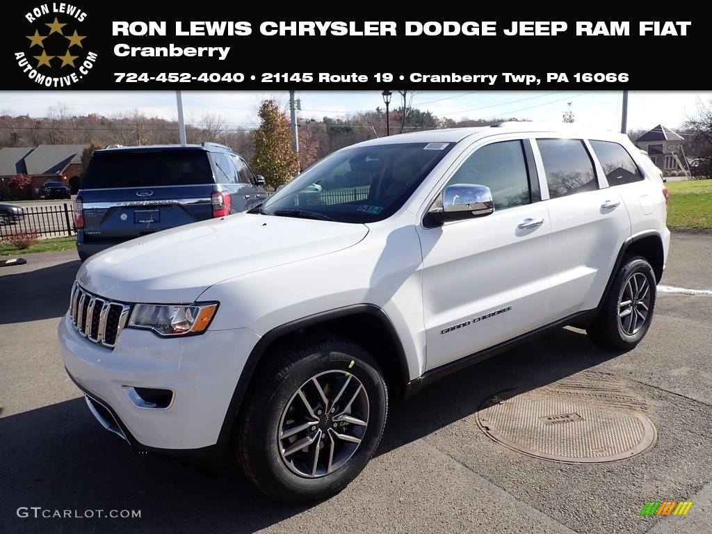 2020 Grand Cherokee Limited 4x4 - Bright White / Light Frost Beige/Black photo #1