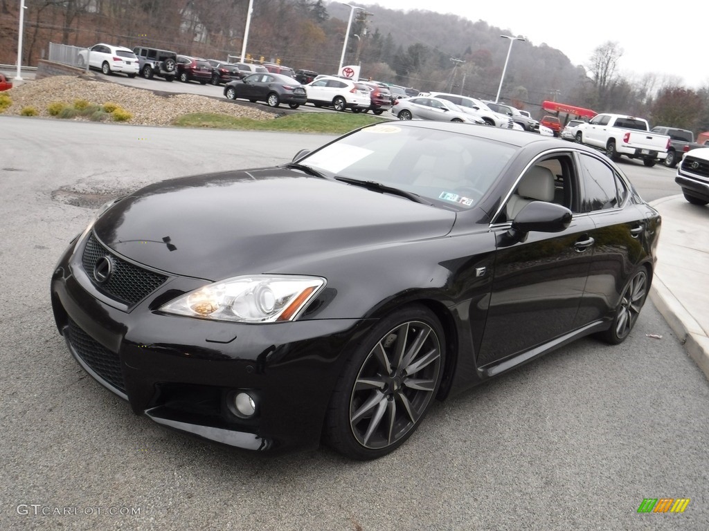 2010 IS F - Obsidian Black / Alpine White/Black photo #6