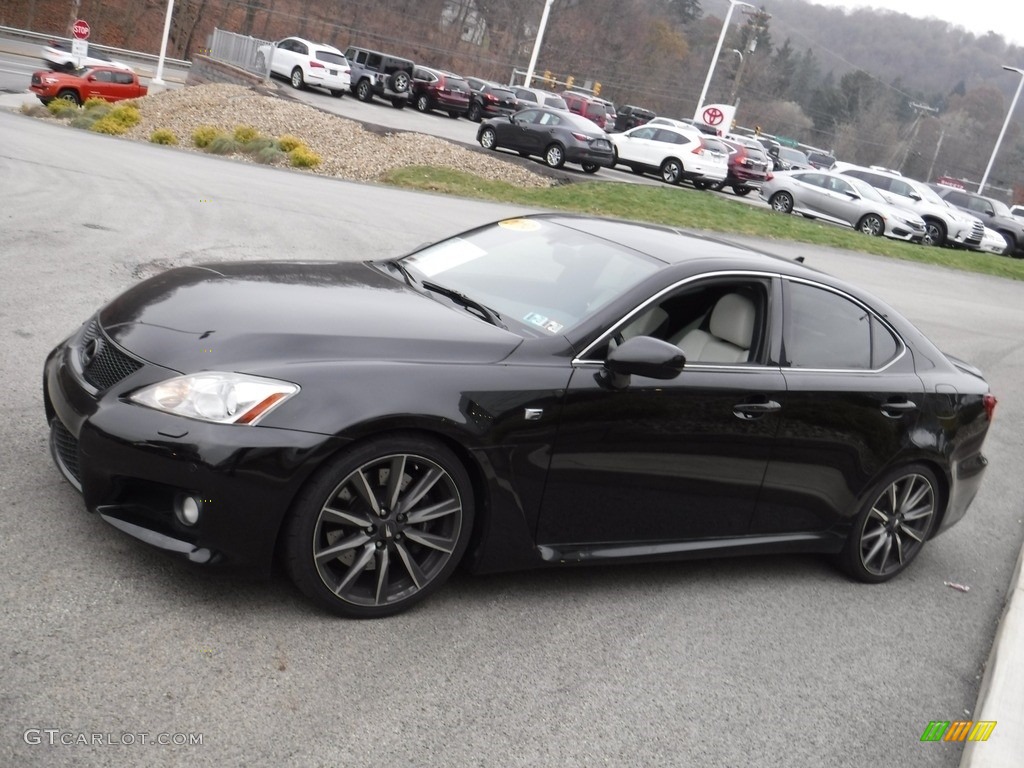 2010 IS F - Obsidian Black / Alpine White/Black photo #7