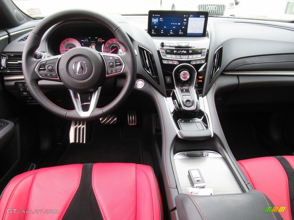 2019 Acura RDX A-Spec AWD Red Dashboard Photo #136128197