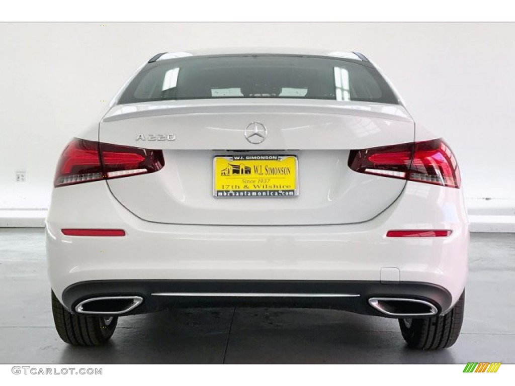 2020 A 220 Sedan - Digital White Metallic / Black photo #3